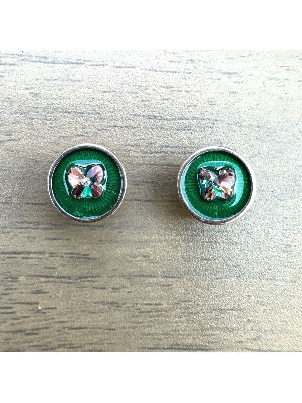 Kameleon Jewel Pop In the Tropics pair 925 Sterling Silver Butterfly enamel